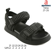 Босоніжки дитячі Apawwa T856 black 21-26 по-розмірно