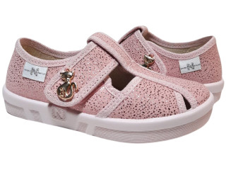 Merlin 26-32 рожева, рожева підошва, брошка котик