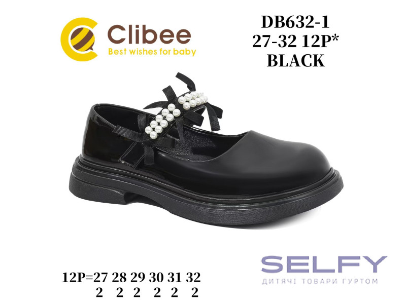 Туфлі Clibee DB632 black 27-32, Фото 1