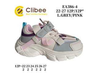 Кросівки дитячі Clibee EA386 l.grey-pink 22-27