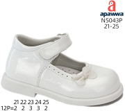 Туфлі дитячі Apawwa N5043P dd white 21-25 Туфлі дитячі Apawwa N5043P dd white 21-25
