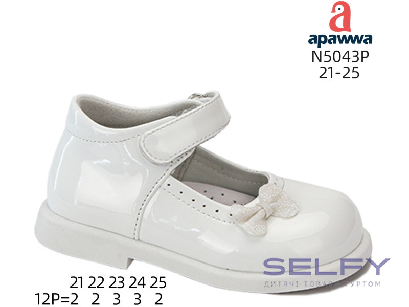 Туфли детские Apawwa N5043P dd white 21-25, Фото 1