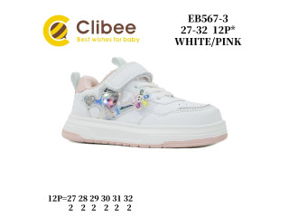 Кросівки дитячі Clibee EB567 white-pink 27-32