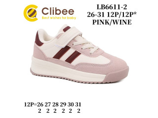 Кроссовки детские Clibee LB6611-2 pink-wine 26-31