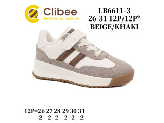 Кроссовки детские Clibee LB6611-3 beige-khaki 26-31