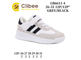 Кросівки дитячі Clibee LB6611 grey-black 26-31