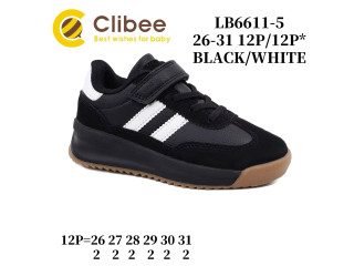 Кросівки дитячі Clibee LB6611-5 black-white 26-31