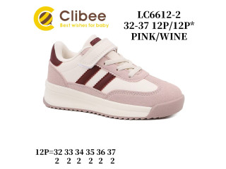 Кроссовки детские Clibee LC6612-2 pink-wine 32-37