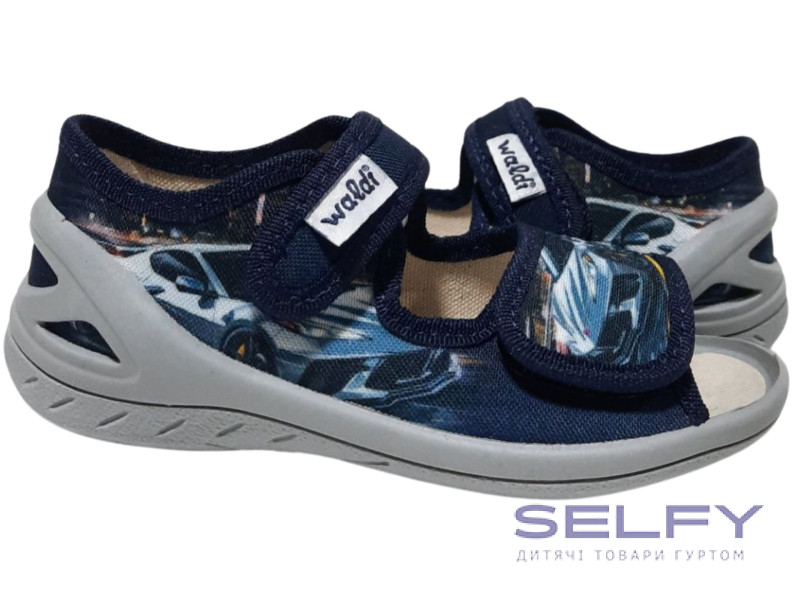 Адам 24-30 синій, cіра підошва, сіра машина по-розмірно, Фото 1