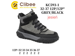 Черевики дитячі Clibee KC593 grey-black 32-37