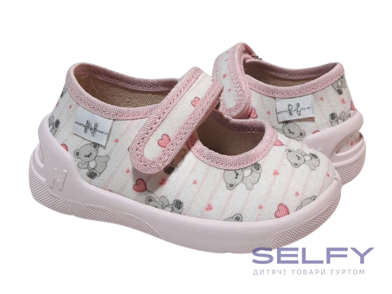 Ketty 18-25 біла, пудрова підошва, ведмедики, Фото 1