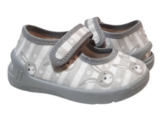 Denny 18-25 серый, серая подошва, зайчики