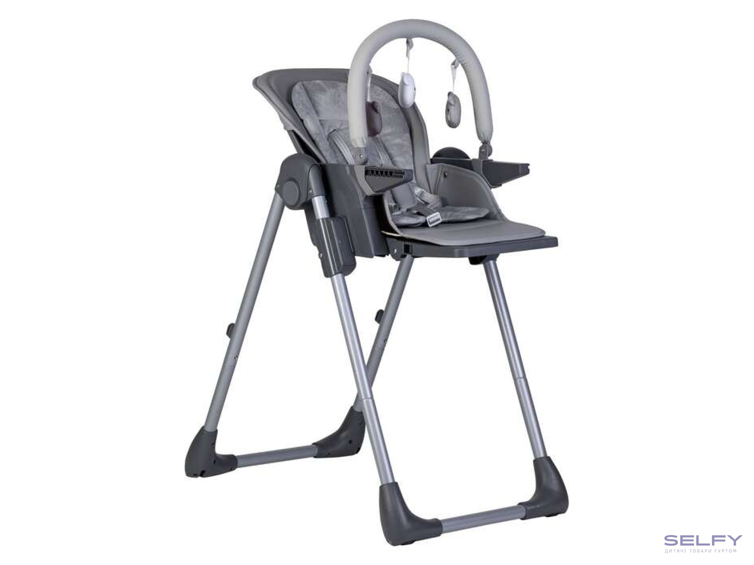Стул для кормления ребенка FreeON Lan 2в1, grey, Фото 9