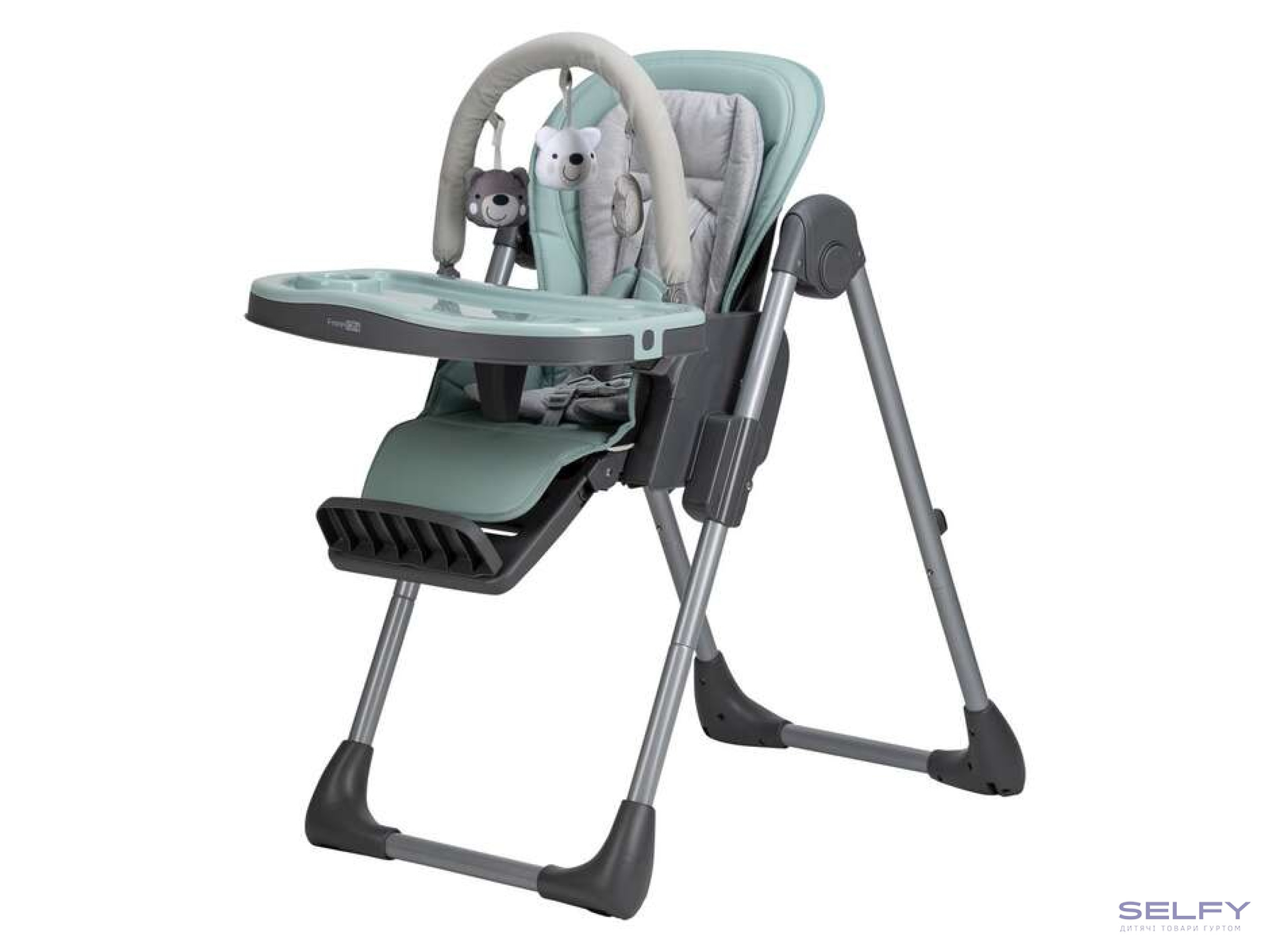 Стул для кормления ребенка FreeON Lan 2в1, light green, Фото 4