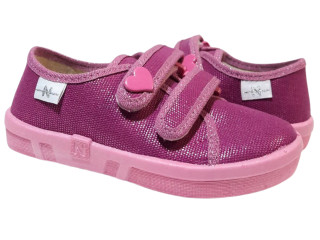 Ellis 26-32 розовая, розовая подошва, сердце