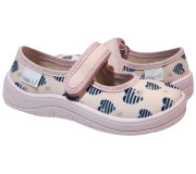 Аліна 24-30 пудра, пудрова підошва, сині серця