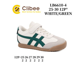 Кросівки дитячі Clibee LB6610 white-green 25-30