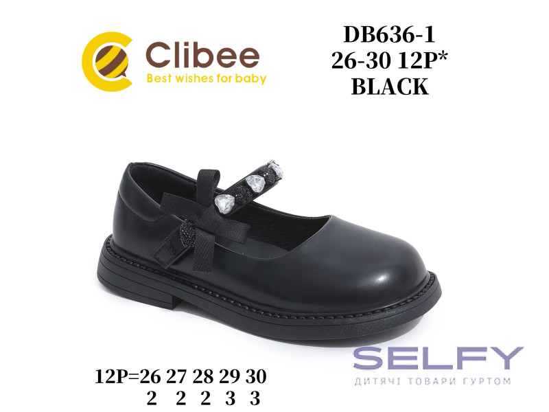 Туфлі Clibee DB636 black 26-30, Фото 1