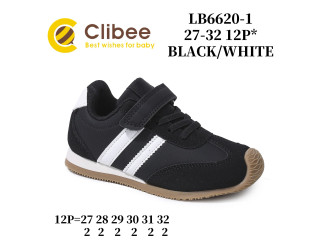 Кросівки дитячі Clibee LB6620 black-white 27-32