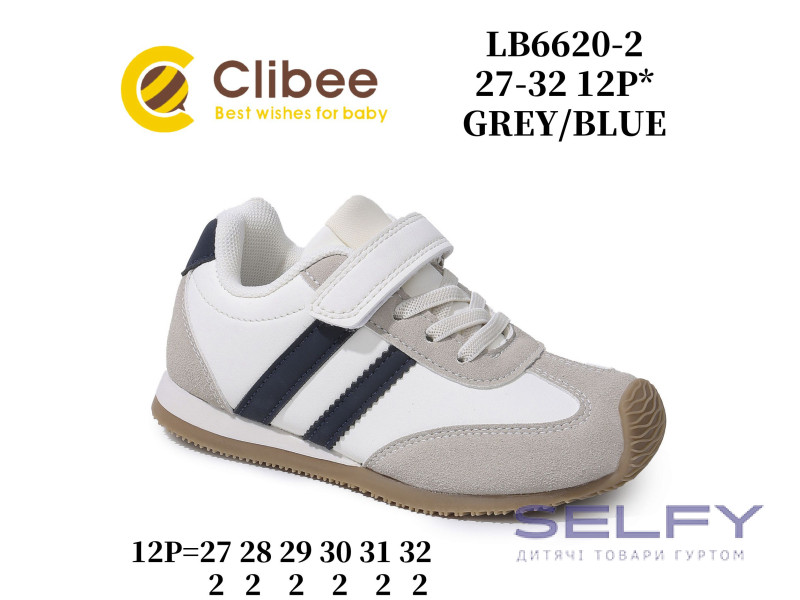 Кросівки дитячі Clibee LB6620 grey-blue 27-32, Фото 1