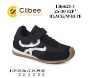 Кросівки дитячі Clibee LB6621 black-white 25-30