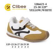 Кроссовки детские Clibee LB6621 yellow-white 25-30