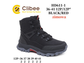 Черевики зимові Clibee HD611 black-red 36-41