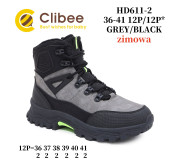 Черевики зимові Clibee HD611-2 grey-black 36-41 Черевики зимові Clibee HD611-2 grey-black 36-41