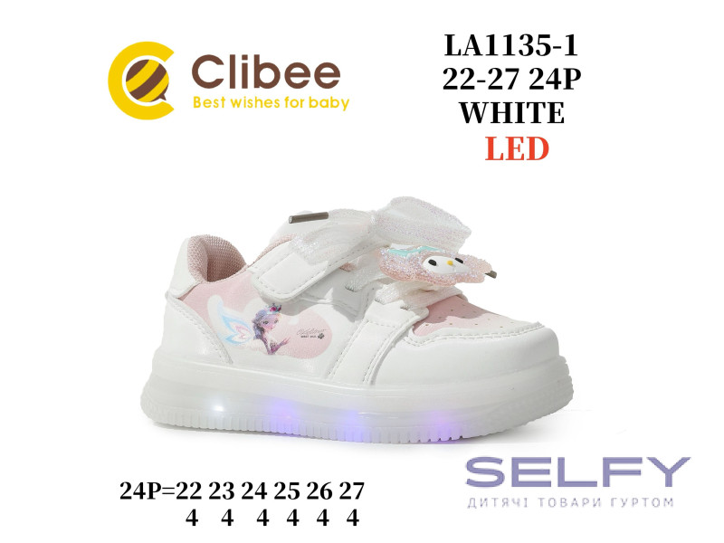 Кросівки Clibee LA1135 white 22-27, Фото 1