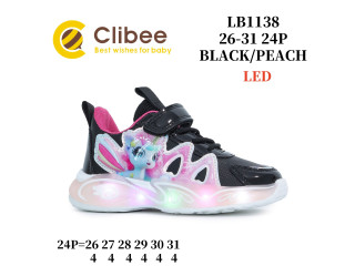 Кросівки дитячі Clibee LB1138 black-peach 26-31