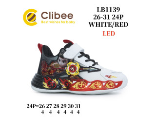 Кросівки дитячі Clibee LB1139 white-red 26-31