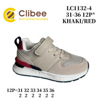 Кросівки дитячі Clibee LC1132 khaki/red 31-36