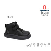 Хайтопи дитячі Apawwa T65389R black 33-38