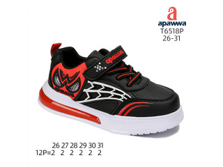 Кроссовки детские Apawwa T6518P black-red 26-31