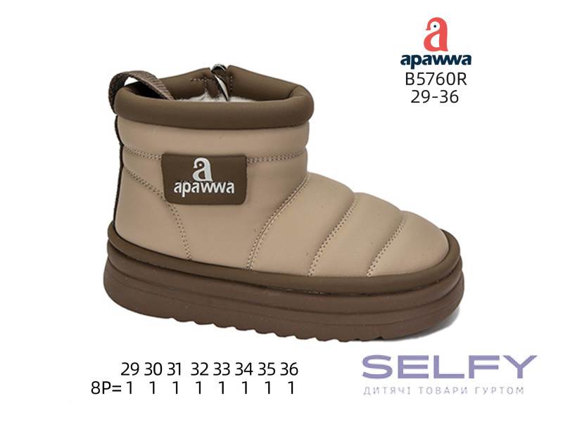 Уггі Apawwa B5760R beige 29-36, Фото 1