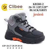 Черевики дитячі Clibee KB580 black-grey 26-31