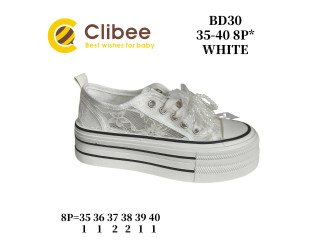 Кеди Clibee BD30 white 35-40