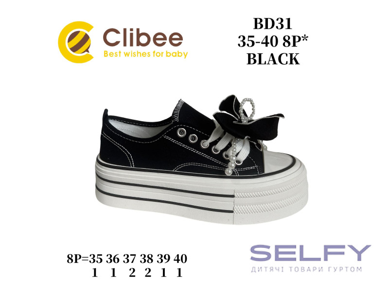 Кеди Clibee BD31 black 35-40, Фото 1