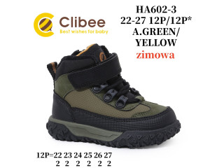 Черевики зимові Clibee HA602 a.green-yellow 22-27