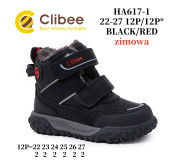 Черевики зимові Clibee HA617 black-red 22-27