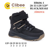 Черевики зимові Clibee HB606 black-khaki 28-33