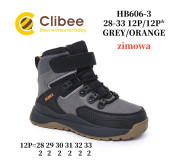 Черевики зимові Clibee HB606-3 grey-orange 28-33