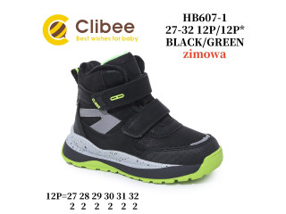 Черевики зимові Clibee HB607-1 black-green 27-32