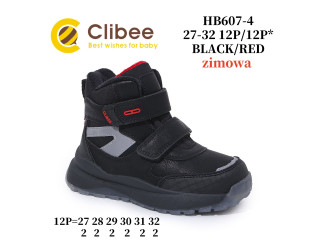 Черевики зимові Clibee HB607-4 black-red 27-32