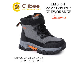 Черевики зимові Clibee HA592-1 grey-orange 22-27