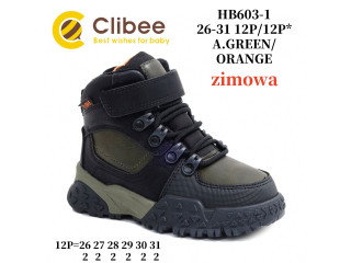 Черевики зимові Clibee HB603-1 a.green-orange 26-31