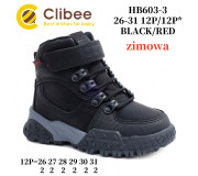 Черевики зимові Clibee HB603-3 black-red 26-31