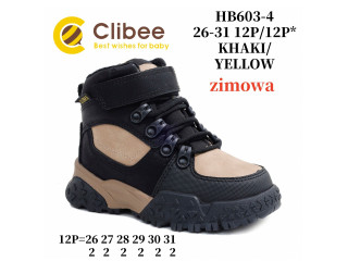 Черевики зимові Clibee HB603-4 khaki-yellow 26-31