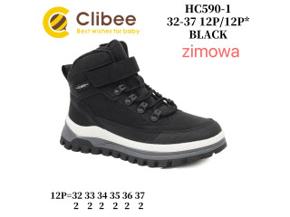 Черевики зимові Clibee HC590-1 black 32-37