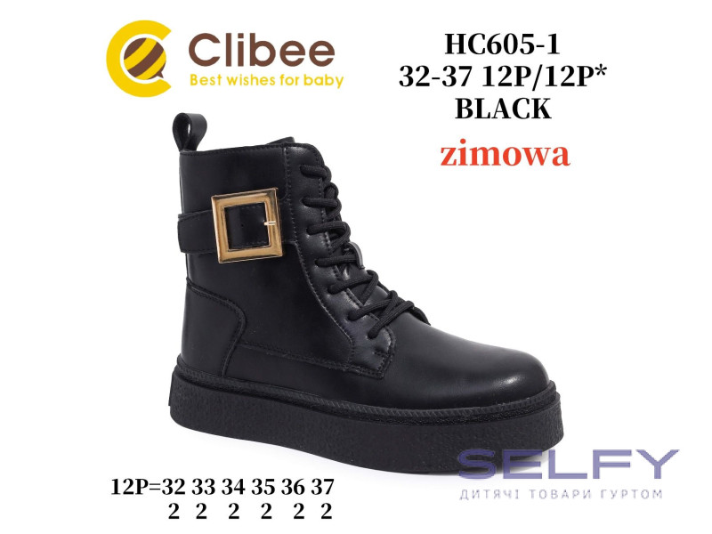 Черевики зимові Clibee HC605-1 black 32-37, Фото 1